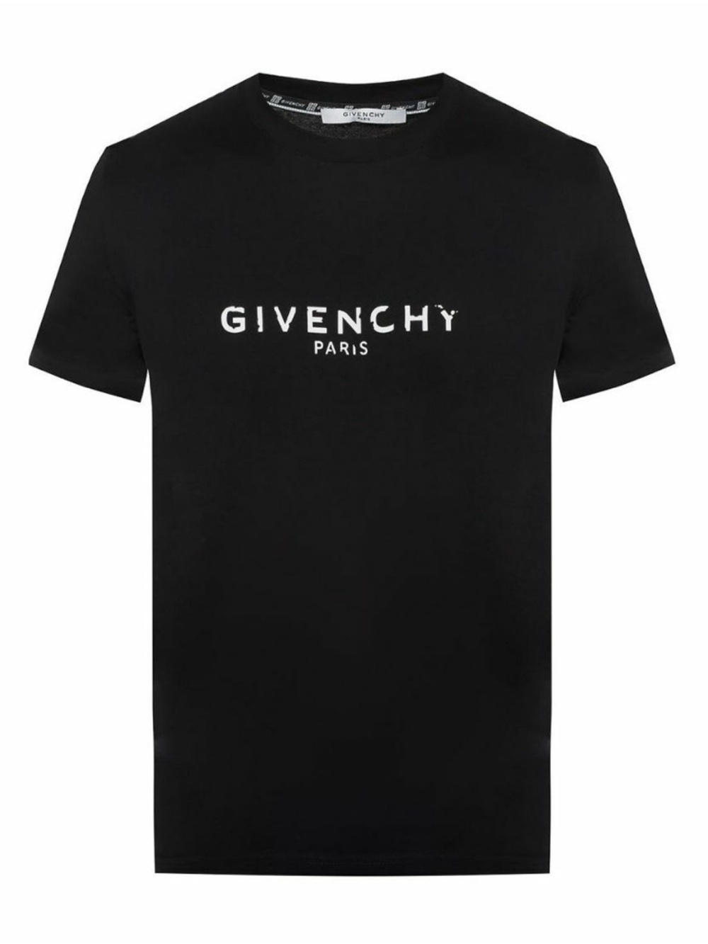 Givenchy Mens Vintage Logo Print Black T-shirt